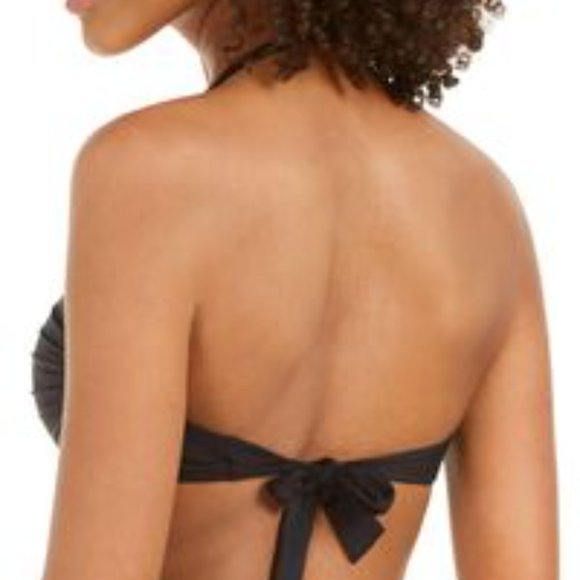 DKNY Draped-Front Bandeau Bikini Top - Picture 3 of 3